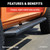 AdvantEDGE 5-1/2" x 85" Black Aluminum Side Bars (No Brackets) | AOR2055985