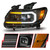 LED Projector Headlight, Full LED, Clear Lens, Black Housing, w/Light Bar Sequential And Initiation Feature, Pair | ANZ111615