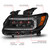 LED Projector Headlight, Full LED, Clear Lens, Black Housing, w/Light Bar Sequential And Initiation Feature, Pair | ANZ111615