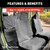 Seat Defender 58" x 23" Removable Waterproof Grey Bucket Seat Cover | AOR3142-01