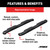 4" Black Steel Oval Side Bars, Select Silverado, Sierra 1500, 2500, 3500 Crew | AORS224053