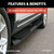 4" Black Steel Oval Side Bars, Select Silverado, Sierra 1500, 2500, 3500 HD | AORS224045