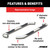 3" Round Polished Stainless Side Bars, Select Ford Excursion, F-250, F-350 | AOR203006-2