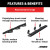 AscentStep 5-1/2" x 91" Black Steel Running Boards, Select Silverado, Sierra | AOR2558011