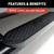 4" Black Steel Oval Side Bars, Select Ford Ranger SuperCrew | AORS223046