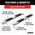 4" Polished Stainless Oval Side Bars, Select Ford Ranger SuperCrew | AORS223046-2