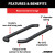 3" Round Black Steel Side Bars, Select Chevrolet Silverado, GMC Sierra 1500 | AOR204053