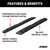 AscentStep 5-1/2" x 85" Black Steel Running Boards (No Brackets) | AOR2057985