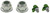 Heavy Duty Front Suspension Stabilizer Bar Link Kit with Nuts and Grease Fittings | ACDTXMS30851
