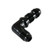 -6 90 Deg. Bulkhead Fitting Black | SNI23506063