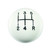 Shftr Knob-White 5 Spd(3/8-16) | 5131630025