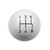 Shftr Knob-White 5 Spd(3/8-16) | 5131630025