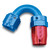 10AN ProClassic Swivel 150 Degree Tight 15/16" Radius Hose End, Red/Blue Finish | RUS613470