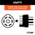 Adapter with Backup Alarm (7-Way RV Blade Vehicle to 5-Way Flat Trailer) | CRT57725