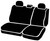 SP80 Series - Seat Protector Poly-Cotton Custom Fit Rear Seat Cover - Black | 947SP82-86 BLACK