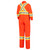 Hi-Vis Poly/Cotton Safety Coveralls - Zipper Closure - Orange - 38 | SWXV2020510-38