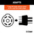 Adapter with Backup Alarm (7-Way RV Blade Vehicle to 4-Way Flat Trailer) | CRT57724