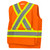 Hi-Vis 600D PU-Coated Oxford Poly Surveyor's Safety Vest - Snap Closure - Hi-Vis Orange - M | SWXV1010350-M