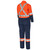 2-Tone Poly/Cotton Safety Coveralls - Zipper Closure - Orange/Navy - 52  - Tall | SWXV202251T-52