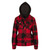 Women’s Quilted Polar Fleece Hooded Shirt - Red/Black Plaid -  L | SWXV3080790-L