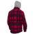 Quilted Polar Fleece Hooded Shirt – Red/Black Plaid – L | SWXV3080397-L