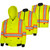 Hi-Vis 7-in-1 Bomber - 100% Waterproof - Detachable Hood - Hi-Vis Yellow/Green - S | SWXV1120360-S
