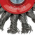3 x 1/4" Shaft Mounted Knot Twisted Radial Brush | SWX553742