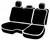 SP80 Series - Seat Protector Poly-Cotton Custom Fit Rear Seat Cover - Black | 947SP82-60 BLACK
