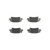 Premium NAO Ceramic OE Equivalent Rear Disc Brake Pad Set | BBBP30054N