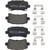 Premium Low-Met OE Equivalent Rear Disc Brake Pad Set | BBBP59059