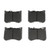 Premium NAO Ceramic OE Equivalent Rear Disc Brake Pad Set | BBBP50114N