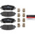 Premium NAO Ceramic OE Equivalent Rear Disc Brake Pad Set | BBBP37025N