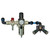 FR Unit and Wall Manifold With 2 Composite Couplers Ultraflo for 25 mm S08 | 47T08.622.07