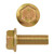 M8-1.25 x 25mm Metric Hex Flange Bolts Zinc-Yellow Class 8.8 Coarse Thread FT | 105615-310