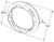 Snap-In Theft-Resistant Flange For 4" Round LED Lights, Black | GRO93552