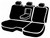 SP80 Series - Seat Protector Poly-Cotton Custom Fit Rear Seat Cover - Black | 947SP82-49 BLACK