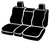 TR40 Series - Wrangler Saddleblanket Custom Fit Front Seat Cover - Solid Black | 947TRS47-19 BLACK