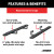 6" x 91" Black Aluminum Oval Side Bars, Select Chevrolet, GMC | AOR4445003