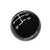 Shftr Knob-Black 5-Spd(3/8-16) | 5131630125