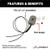 Electric Brake Magnet Kit - 12" x 2", Black Lead Wire | LCI136447