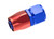 -06 Straight Female Aluminum Hose End - Red & Blue | RHP1000-06-1