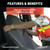 Seat Defender 58" x 63" Removable Waterproof Black XL Bench Seat Cover | AOR3147-09