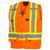 Hi-Vis 150D Poly Twill Surveyor's Safety Vest - Snap Closure - Hi-Vis Orange | SWXV1010150