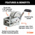 Hand-Crank 2-Speed Winch, 3,200 lbs, 17.5:1 Low Gear Ratio, 9.6" Handle | CRT29532