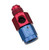 6AN Fuel Pressure Takeoff Adapter, 1/8" NPT Side Port With Red/Blue Finish | RUS670340