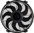 Pacesetter Series Universal Fan; 16 in. Dia.; S-Blade; Reversible; 225W; 2200cfm; 18.9 Amp Draw; Incl. 90 Deg. Mounting Feet/Pigtail Connector/Tie Kit; Black; | MARMP162K