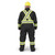 Hi-Vis Quilted Cotton Duck Safety Coveralls - Zipper Closure - Black - M | SWXV206097A-M