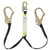 Shock Absorbing Lanyard  - SP - Twin Leg - Snap & Form Hooks - 4' (1.2 m) - 200 - 350 lb Capacity | SWXV8104924
