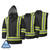 Hi-Vis 7-in-1 Parka - 100% Waterproof - Detachable Hood - Black - XL | SWXV1120470-XL