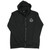 Zip Hoodie, Adult Xlarge, Black, 'Vintage' | AUM0448XL